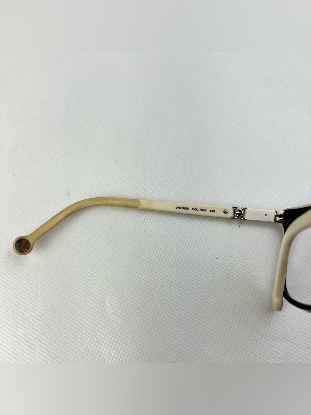 Carolina Herrera VHE896K COL.700Y NOS Black white Eyeglasses Frame 54-16-140 - Picture 8 of 9
